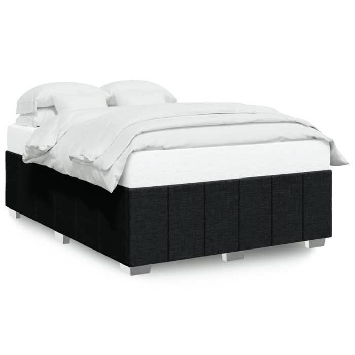 VidaXL Cadre de lit sans matelas noir 140x190 cm tissu 3284834