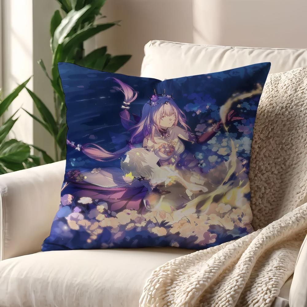 Game Castorice Game Honkai Star Rail cushion cover Pillow Cover Decoration Room Home Sofa living Office Car Nordic Simplicity