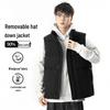Men's 2025 Winter Down Vest: Thick Warm Sleeveless Jacket with Stand Collar