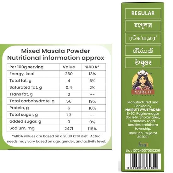 Nairuti Vyutpadan Panipuri Premix – Regular 50g | Classic Tangy & Spicy Pani Puri Masala | Instant Pani Poori/Golgappa Water Mix