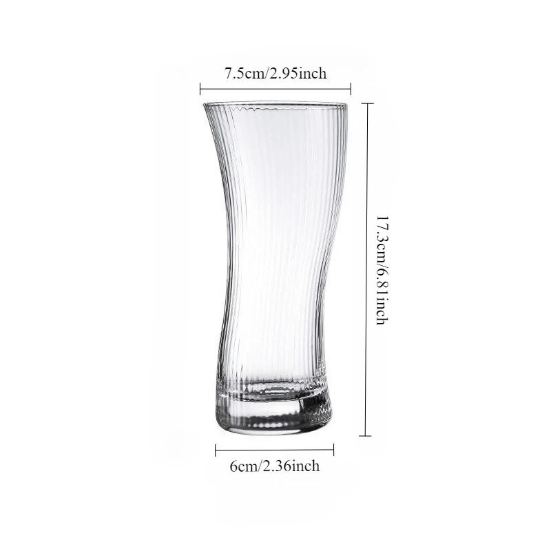 Large Capacity Beverage Cup 370ml/495ml Creative Beer Glass Luxury Cocktail Glass Personalized Cold Drink Mug Party Glassware 1pcs