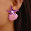 Conch Starfish Stud Earrings Scallop Starfish Pendant Earrings Charms Shell Drop Earrings  Party