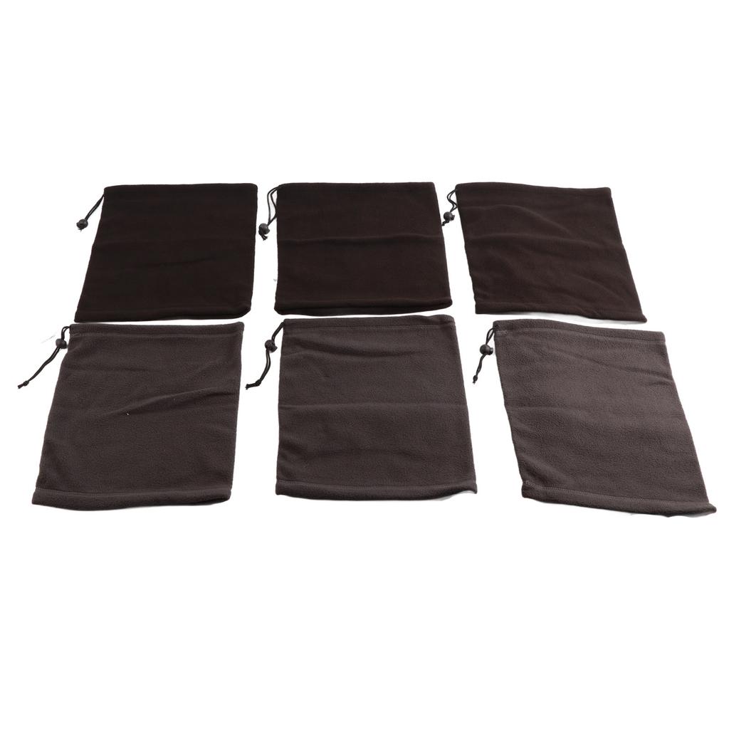 6 Pieces Winter Ski Neck Gaiter Drawstring Neck Warmer Unisex Windproof Thermal Face Scarf for Outdoor Skiing Fishing