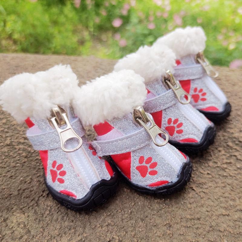Vanntette Små Store Hund Golden Retriever Støvler Vinter Varm Margin Mullabrador 8 Størrelser Store Kjæledyrsko Sklisikre Slitesterke