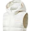 SAUCONY Solid Color Zip-Up Hooded Down Vest Women Vests White SC1239312A-WT02