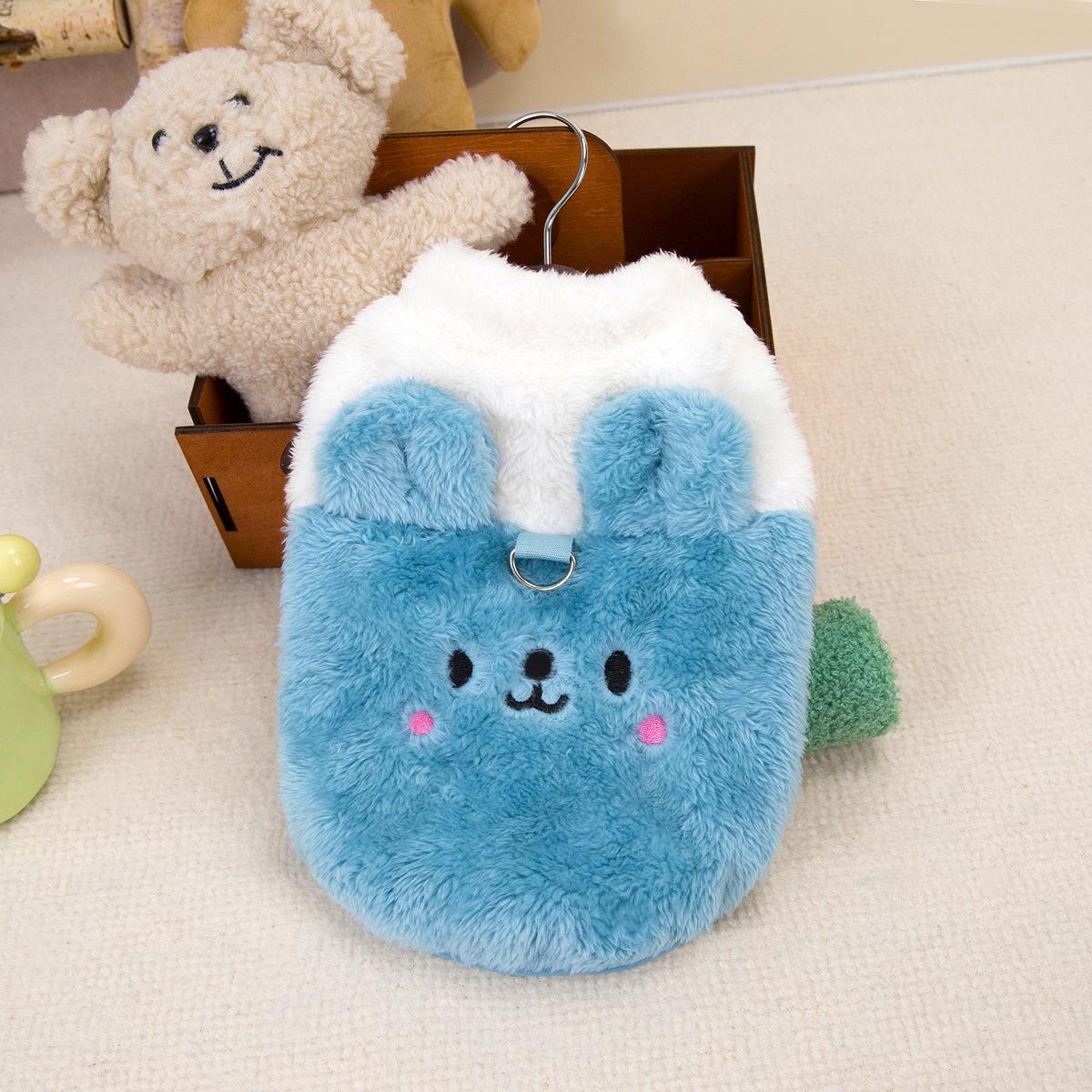 

Cute pet clothing 2025 new cat teddy puppy dog clothes autumn and winter thickened coral fleece thermal vest XXL синий