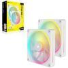 Refroidissement PC - CORSAIR - CO-9051032-WW - Kit De Démarrage Ventilateurs iCUE LINK LX140 RGB White Dual Fan