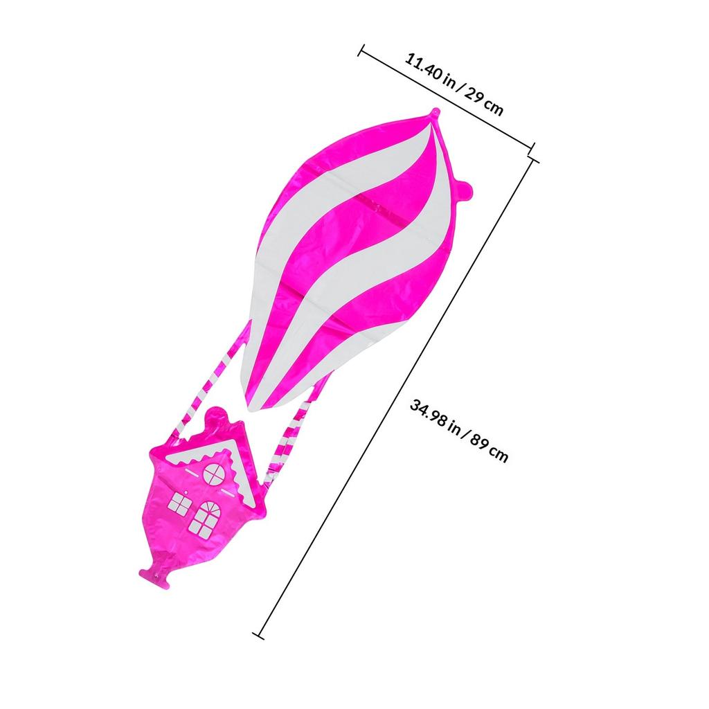 4Pcs Aluminum Film Balloon Hot Air Balloon Shape Bright Colors Standout Centerpiece for Party Wedding Holiday Events