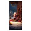 Christmas Door Cover Cute Reindeer Front Door Cover 35x82in Porch Welcome Sign Banner for Winter Holiday Party Photo Backdrop Decor