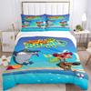 Zig Sharko Cartoon Fun Print 3Pcs Bedding Set,Duvet Cover with 2 Bedro,Pillowcase Home Birthday Gift