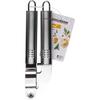 Stainless Steel Garlic Press 18 x 5.2 cm, Durable Silver Garlic Mincer, Easy Grip, Kitchen Tool, 19 x 5.5 x 3 cm