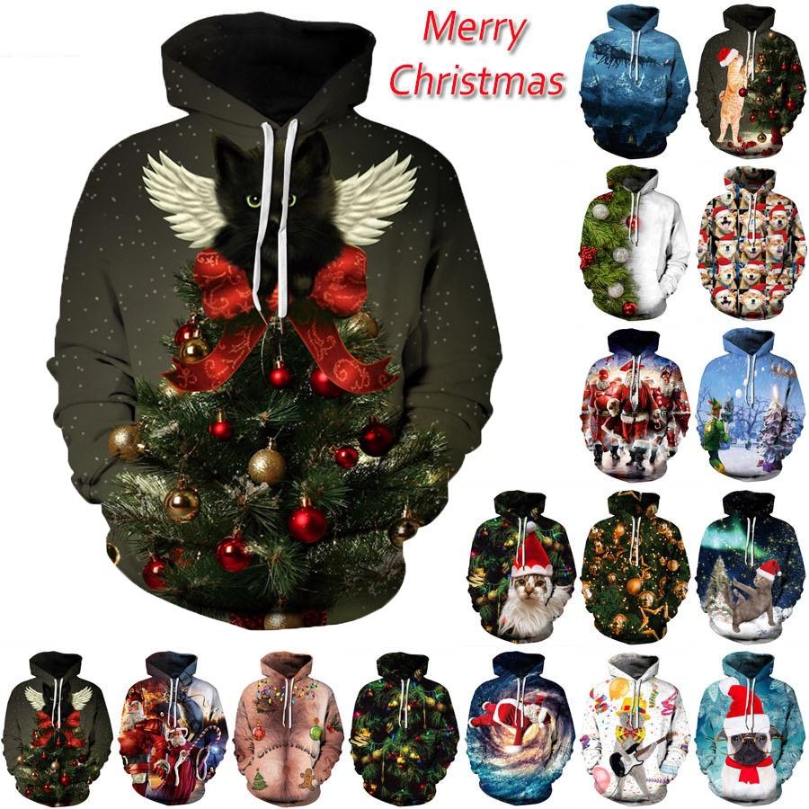 Premium Quality Men Women Christmas 3d Graphic Print Hooded Hoodie Sweatshirt Pullover With Timeless Style