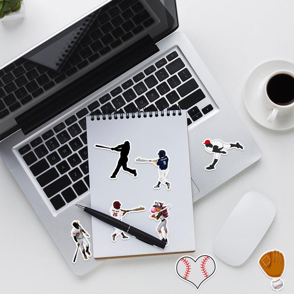 50 Sports Baseball Graffiti Waterproof Stickers for Water Bottles & Computers