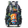 Zelda Zelda Plecak z Nadrukiem Akcesoria Outdoorowy Port USB Duża Pojemność Plecak Podróżny