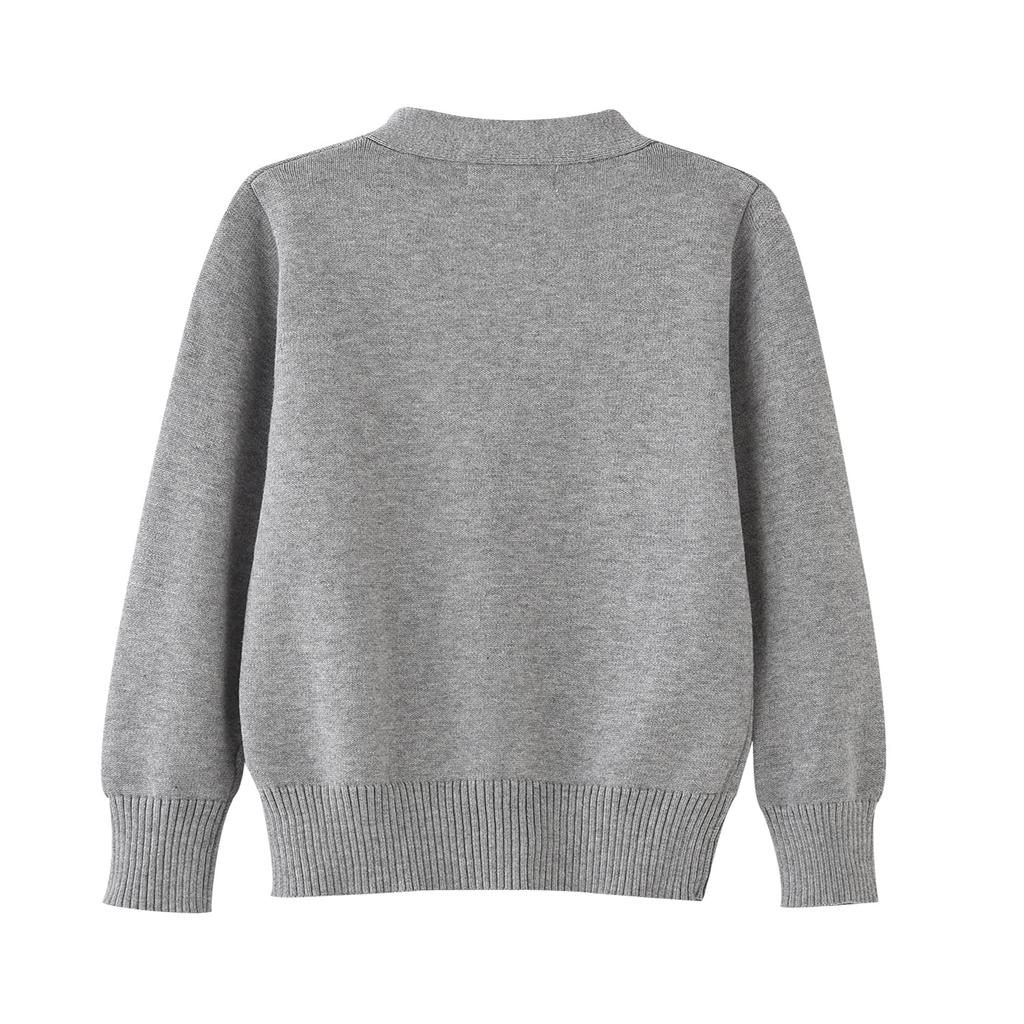 Enfants Knit Long Sleeve Cotton School Simple School Cold Weather Solid Size L Size 140 Chéris Children's Cardigan, Boys' V-Neck Sweater, Coat,