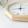 KATOMOKU muku clock 11 Octagonal Natural Wall Clock with Continuous Second Diameter km-94NARC8 Hand, 30.0cm (Radio-controlled)
