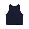 Solid Color Sleeveless Sweaters Round Neck Vest Crop Top Elastic Knitwear Women  Streetwear