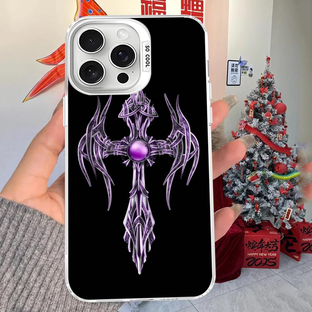 Jesus Christ Cross Phone Case For iPhone 16 15 14 13 12 11 Pro Max X XR XSMAX 8 7 Plus Matte Shockproof Back Cover