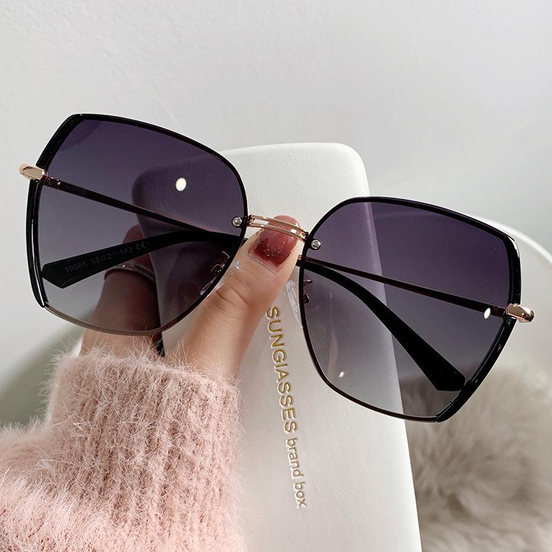 Simple and high-end elegant high-end versatile new sunglasses Xiaoxiangfeng women's fashion anti-ultraviolet travel sunglasses