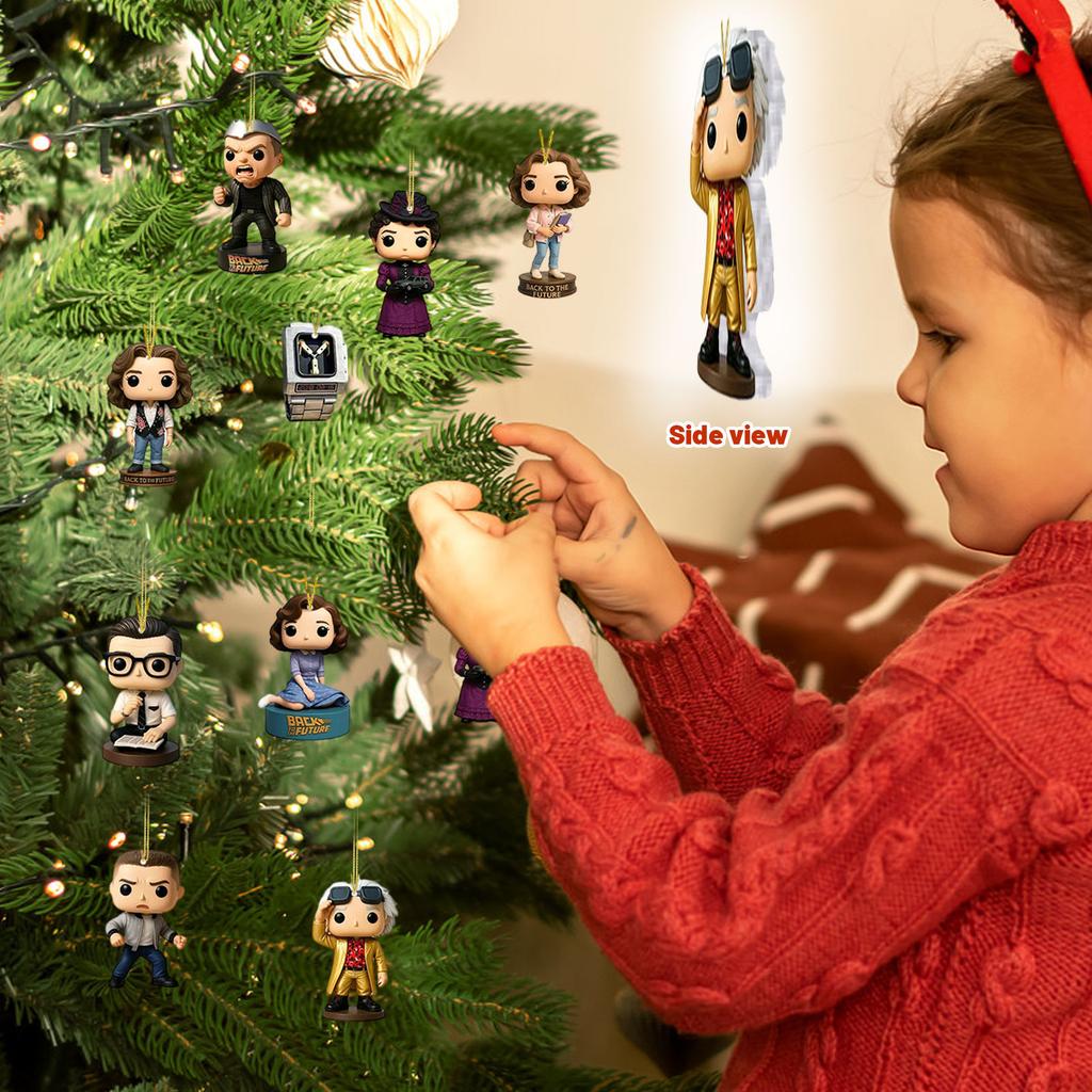 2D Flat Acrylic Ornaments, Christmas Tree Ornaments, Suitable For Christmas Decoration