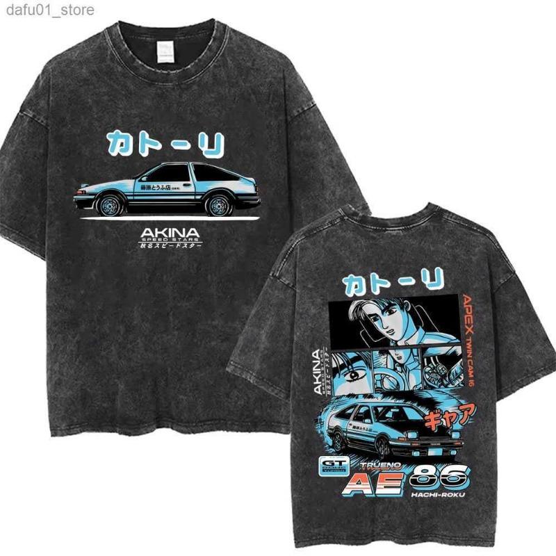 Naruto Sage of Six Paths T Shirt Magatama Vintage Acid Wash Streetwear Oversized Retro Anime Graphic Cotton Women Tees Clothing