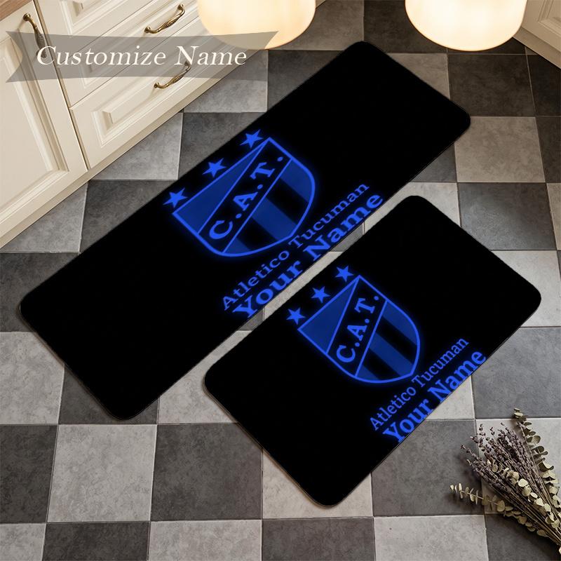 Club Atletico Talleres (5) Custom Name Flannel Mat Anti-Slip Kitchen Floor Rug for Home Kitchen Decor Gift