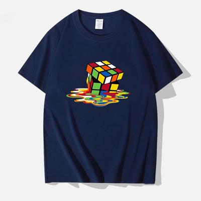 Summer Cotton T-Shirt Rubik's Printing T-Shirt Funny Hipster Graphic Tee Shirt Top Unisex Man Short Sleeve Cool Tees
