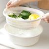 JINGRUIXIANG Plastic Kitchen Drain Basket and Wash Basin Set