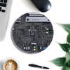 1 Stück Mauspad Computer Laptop Pad Schreibtischzubehör Spielkonsole Pad Büro Pad Tastatur Mauspad Overlock Schwarz Chip