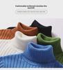 Maglione Pullover da Uomo Trendy a Collo Alto a Maglia a Tinta Unita Spesso