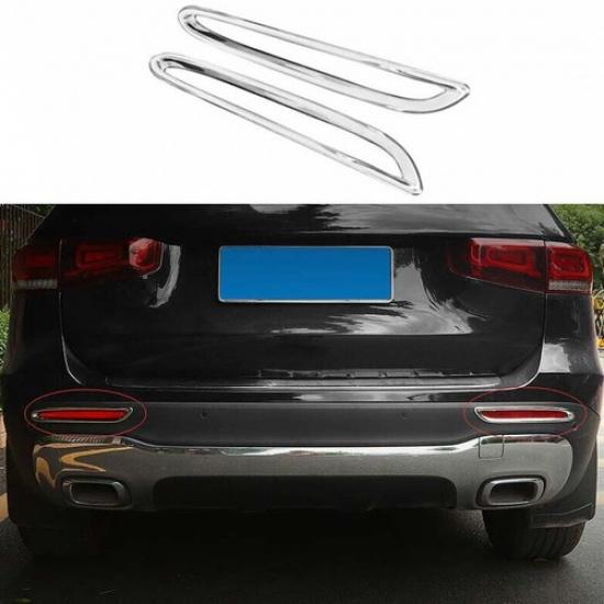 2PCS Rear Fog Lamp ABS Chrome Light Strip Trim For Benz GLA A200 W156 -