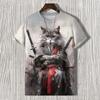 Japanische Kunst Edo Katzenkrieger 3D Gedrucktes T-Shirt Modische Lässige Herren Kurzarm Kleidung Street Trend Harajuku Rundhals Oberteile