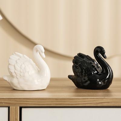 Elegant Ceramic Duck Staute Toilet Bolt Cover Porcelain Ornament Screw Cap For Living Room And Bathroom Decoration