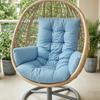 Hanging Oval Chair Cushion Tufted Egg Padded for Balcony, Sunroom, Reading