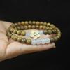 Elegant Fresh Forest Sandalwood Bracelet, Exquisite  Double Circle Rosary, High Texture Unique Literary Daily Wrist Jewelry