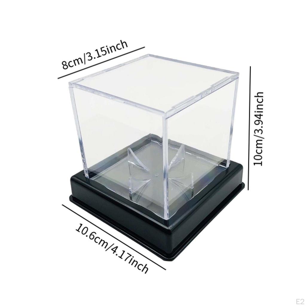 2x Acrylic Baseball Box Organization Protector Gift Clear Holder