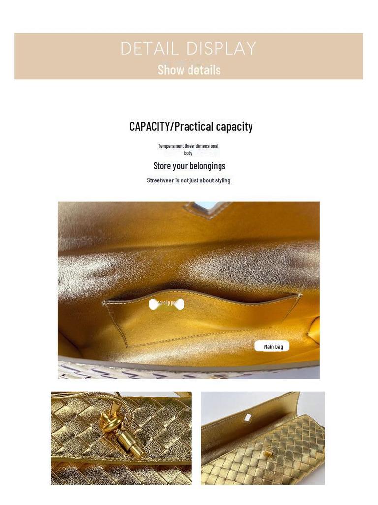 Handgewebte Baguette-Umhängetasche für den Frühling 2024 – europäischer und amerikanischer Modestil