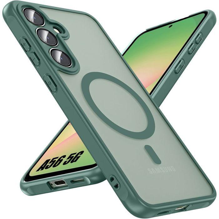 Coque de protection - BOOLING - Samsung Galaxy A56 5G - Vert Nuit - Antichoc - Protection Caméra