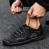 Men’s Casual Shoes Driving Shoes Wide Black Flats Plus Size Outdoor Hiking Shoes Summer Handmade Shoes for Father
