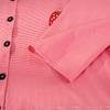 Womens Cotton Pajamas Set Long Sleeve Button Front Round Neck Soft Loungewear Pink Blue Strawberry Fall Winter