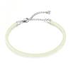 Bamoer 925 Silver Black Basic Braided Bracelet White Four Colors Gray Red Mixed Bracelet for Women DIY Fashion Jewelry