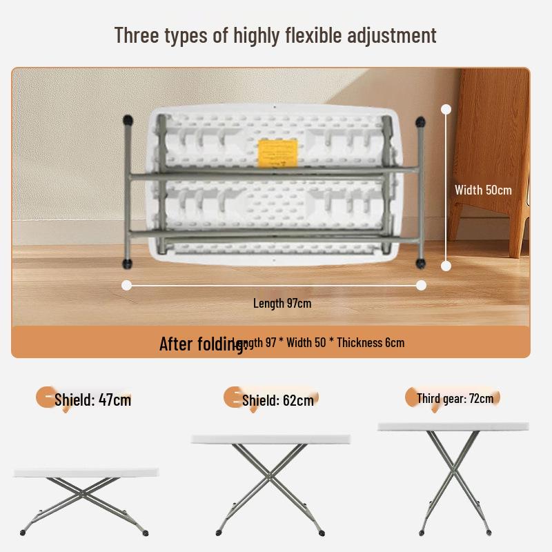 Portable Folding Desk - Adjustable for Home, Office, Outdoor, Dining, Bed, or Study Use