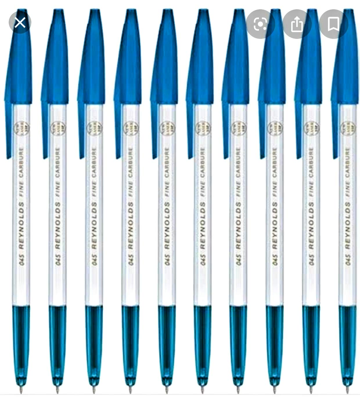 Reynolds 045 Ball Point Pens Pack Of 30 Blue Ink 0.7 mm Smooth Writing Pens For Office School And Daily Use