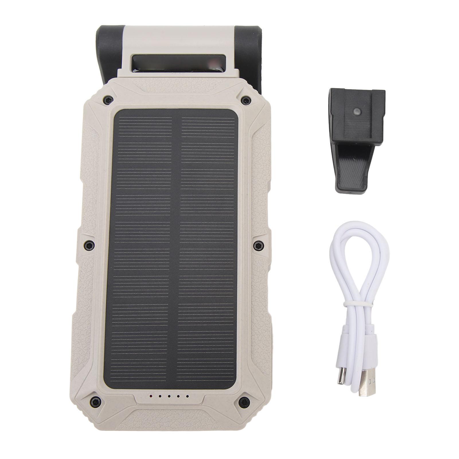 

Magnetic Work Light Gray White Solar Powered 360 degrees Rotating Headlight 800LM Sidelight Design with