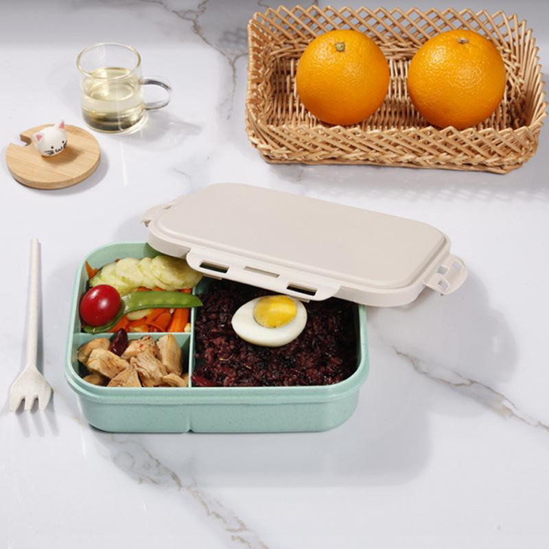 Wheat Tableware Japanese Plastic Lunch Box Insulation Preservation Box Student Children s Lunch Box Food Container 1