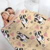 LOVE Boston Terrier / Black 2 Throw Blanket Comforter Designers Soft Plaid Luxury Brand Blankets