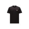 Moncler Solid Logo Crew Neck Short Sleeve T-Shirt Men T-Shirts Black 120918C000518390T999