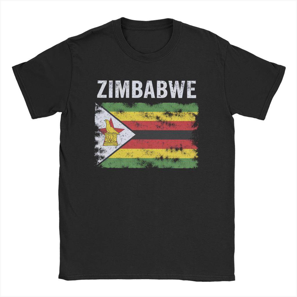 Coat of Arms of Zimbabwe Unisex Women T Shirts Unique Tee Shirt Short Sleeve Crewneck TShirt Pure Cotton Gift Idea Clothes