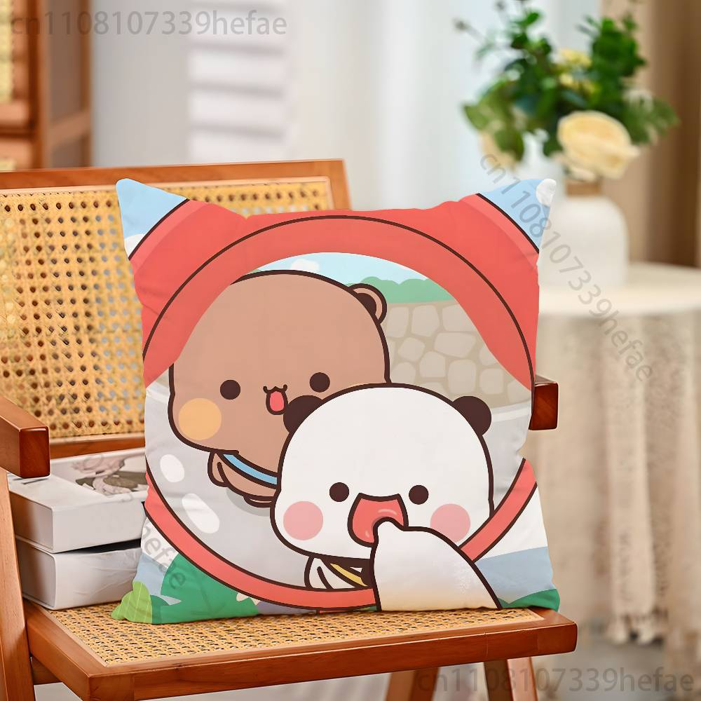 Cute BBubu Dudu Pillow Cases for Bedroom Living Room Sofa Home Decor Polyester Cushion Cover with Zipper