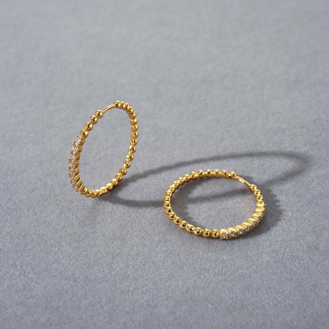 Уникальная Личность, Большой Коготь, Сферический Круг, Инкрустированный Цирконием, Простой Легкий Люкс, Серьга-Застежка, Модные Серьги для Повседневной Носки